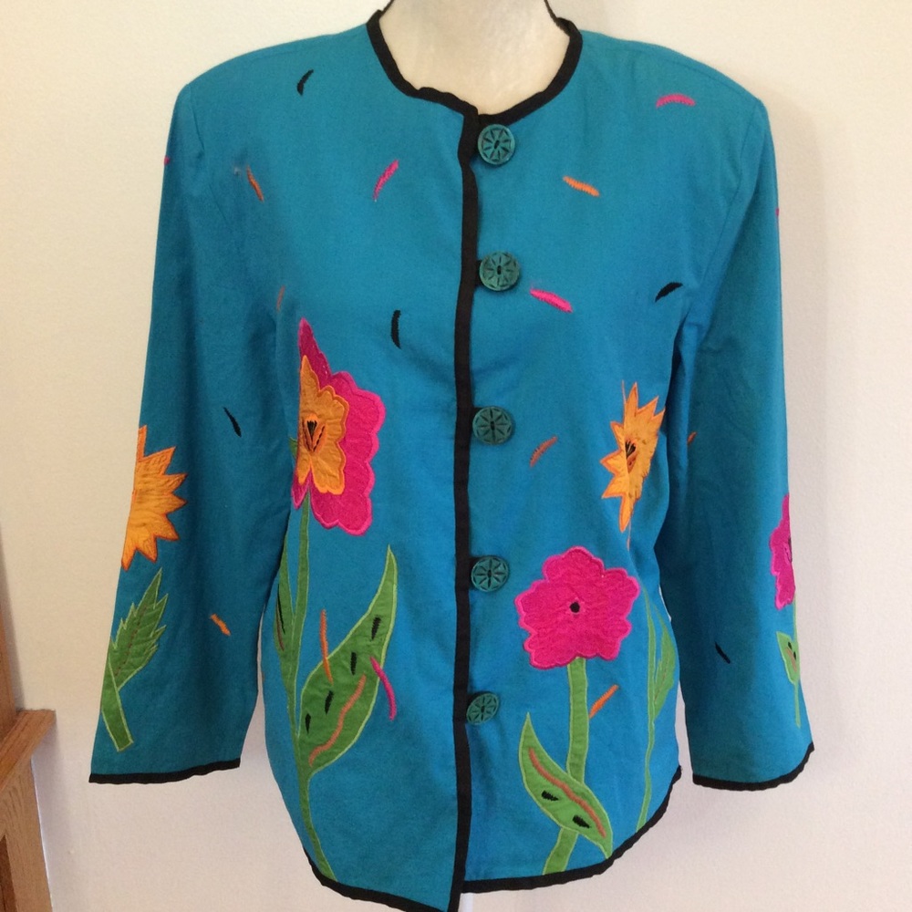 Draper’s&Damon’s floral appliqué jacket